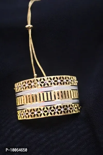 Trendy Brass Elasticated Bracelet For Women-thumb3