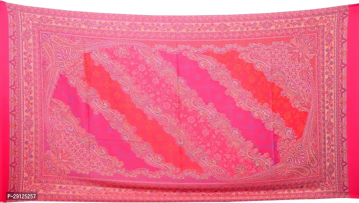 Rishabh Polyester Wool Blend Paisley Women Shawl Pink-thumb3