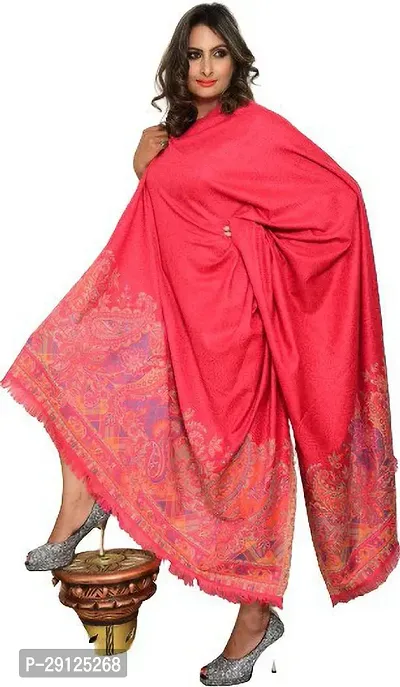 Rishabh Wool Paisley Women Shawl Pink-thumb0