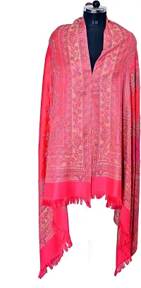 Rishabh Polyester Wool Blend Paisley Women Shawl Pink-thumb1