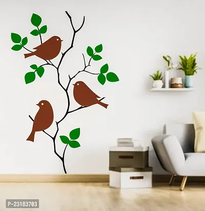 Decornow Birds On Tree Pattern Diy Wall Stencils For Home Decor