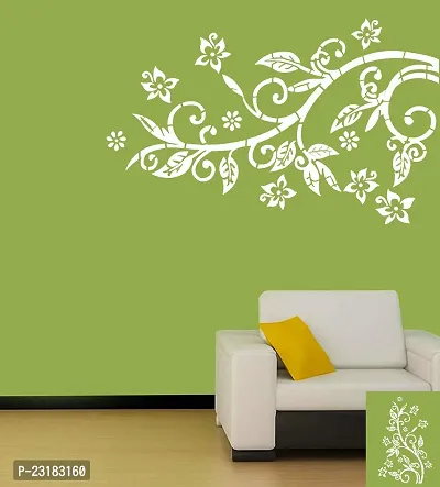 Decornow Glossytendril Reusable Diy Wall Stencil Painting, Suitable For Home Decoration, Wall Decoration