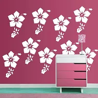Decornow Hibiscus Fineart Reusable Diy Wall Stencil Painting, Suitable For Home Decoration, Wall Decoration-thumb1