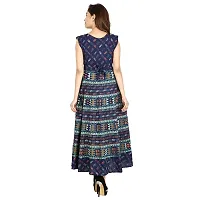 Monique Women's Anarkali Ankle Length Maternity Gown (MQ-MD-SMLELE-NB15_Navy Blue_Free Size)-thumb1