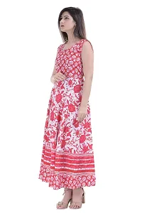 Monique Women's Anarkali Maxi Maternity Gown (Red, Free Size)-thumb2