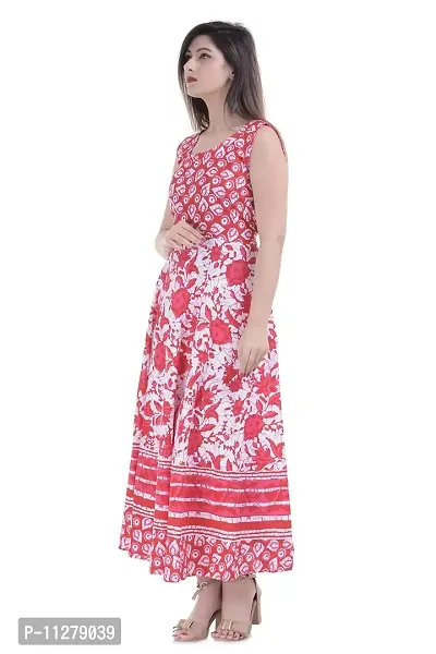 Monique Women's Anarkali Maxi Maternity Gown (Red, Free Size)-thumb3
