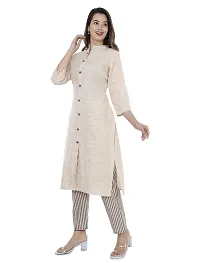Monique Brand Jaipuri Printed Cotton Kurti and Pant Set (PLZST-GREY03M_) Grey-thumb1