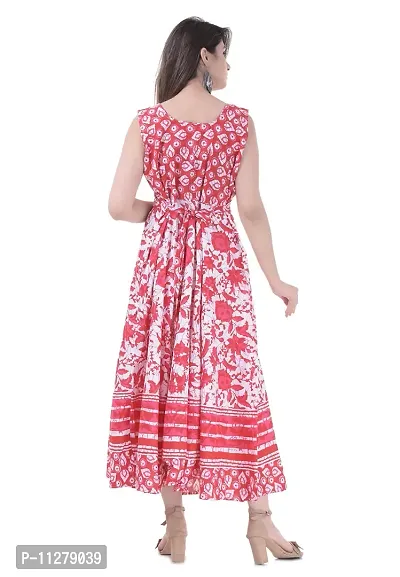 Monique Women's Anarkali Maxi Maternity Gown (Red, Free Size)-thumb4