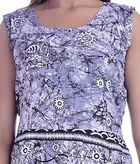 Monique Brand Women's/Girls Cotton Rajasthani Jaipuri Printed Maternity Summer Long Gown Midi Maxi Anarkali Dress (Grey, Free Size, Upto 44XL)-thumb4