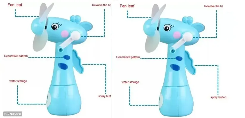 Kids Mini Portable Fan Toy For Kids Blue - Pack Of 2