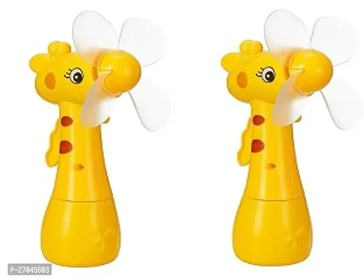 Kids Mini Portable Fan Toy For Kids Yellow - Pack Of 2