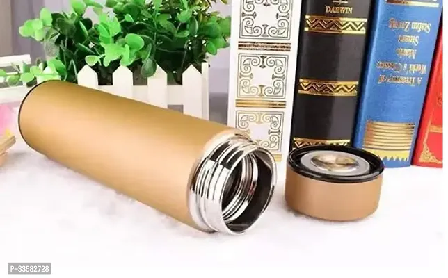 Insulated Water Bottle Multipurpose Stainless Steel Water Bottle for Shopping for Biking No Temperature Display Gold