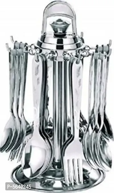 Designer Stainless Steel Cutlery Set(25 pcs) Stainless Steel Cutlery Set  (Pack of 25)-thumb0