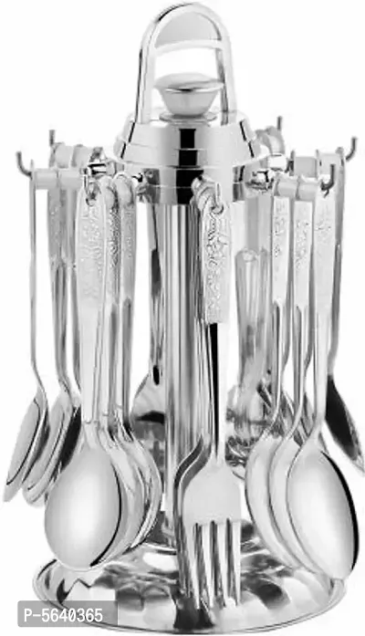 DESIGNER PARI CUTLERY SET-25 PCS Steel, Plastic Cutlery Set (Pack of 25) Stainless Steel Cutlery Set  (Pack of 24)-thumb0