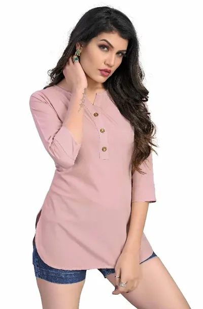 Solid Cotton Tunic for Women