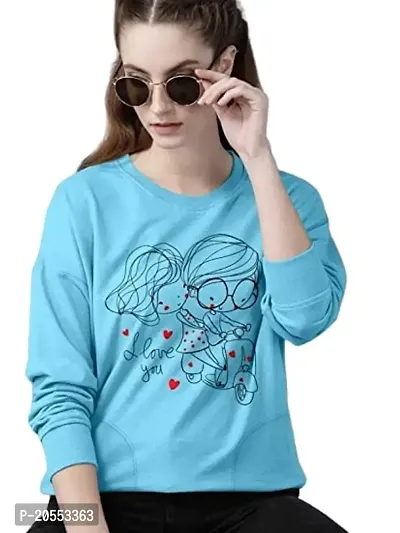 ONE X Soft Comfortable Winter Wear Printed Sweatshirt for Women