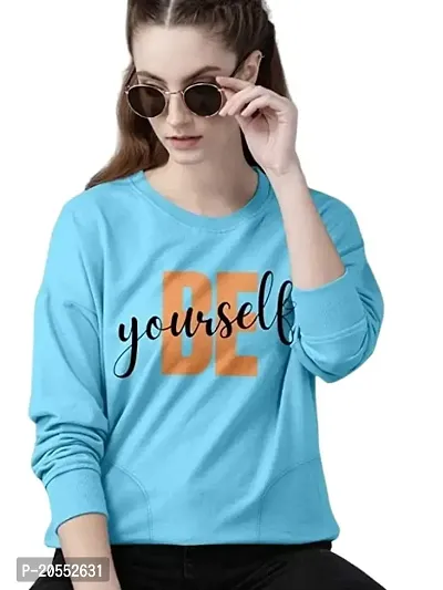 ONE X Soft Winter Wear Printed Sweatshirt for Women-thumb0