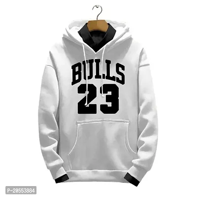 Fionaa Trendzz Bulls 23 Printed Full Sleeve Soft Winter Wear Hoodie for Men (Shirt Not Included)
