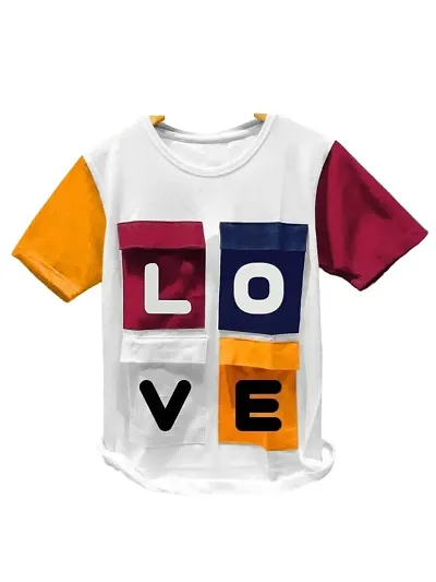FIONAA TRENDZ Cotton Cut and Sew Pattern with Attractive Colors Men's Printed Round Neck T-Shirt