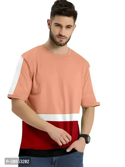 FIONAA TRENDZ Men's Regular Fit Half Sleeves Printed Round Neck Cotton Tshirt