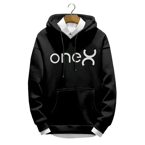 ONE X Soft Comfortable Full Sleeve Winter Wear Hoodie for Men ( Shirt Not Included )