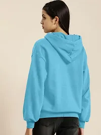 FIONAA TRENDZ Soft Winter Wear Full Sleeves 3 Line Printed Sweatshirt for Women(Sky Blue, XL)-thumb1