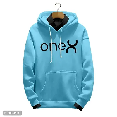 ONE X Soft Comfortable Printed Full Sleeve Winter Wear Hoodie for Men ( Shirt Not Included )-thumb0