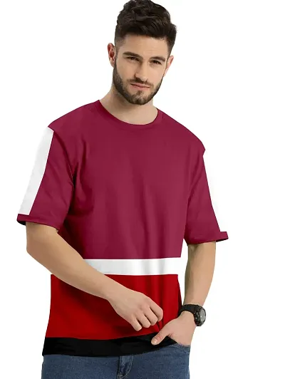 FIONAA TRENDZ Men's Regular Fit Half Sleeves Printed Round Neck Cotton Tshirt