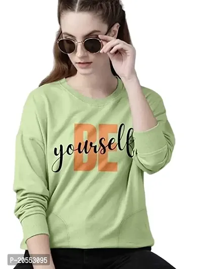 ONE X Soft Winter Wear Printed Sweatshirt for Women-thumb0