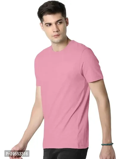 FIONAA TRENDZ Soft Comfortable Round Neck Regular Fit Half Sleeve Plain T-Shirt for Men