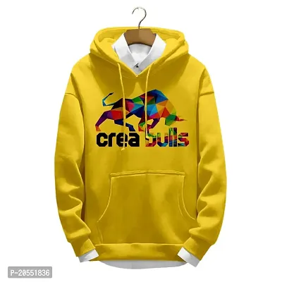 Fionaa Trendzz Crea Bulls Printed Full Sleeve Soft Winter Wear Hoodie for Men (Shirt Not Included)-thumb0