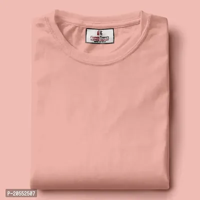 FIONAA TRENDZ Soft Comfortable Round Neck Regular Fit Half Sleeve Plain T-Shirt for Men-thumb5