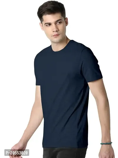 FIONAA TRENDZ Soft Comfortable Round Neck Regular Fit Half Sleeve Plain T-Shirt for Men