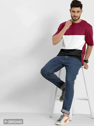 FIONAA TRENDZ Regular Fit Half Sleeve Cotton Blend Men's T-Shirt-thumb3