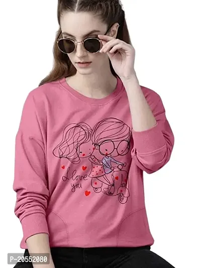 ONE X Soft Comfortable Winter Wear Printed Sweatshirt for Women