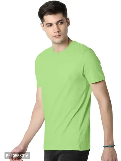 FIONAA TRENDZ Soft Comfortable Round Neck Regular Fit Half Sleeve Plain T-Shirt for Men