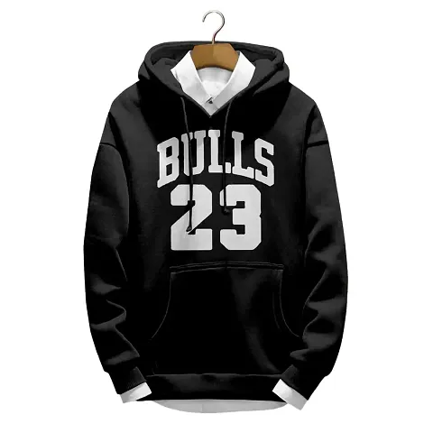 Fionaa Trendzz Bulls 23 Printed Full Sleeve Soft Winter Wear Hoodie for Men (Shirt Not Included)