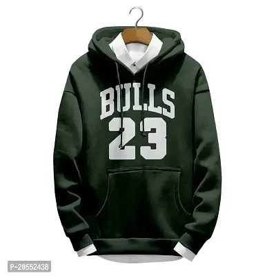 Fionaa Trendzz Bulls 23 Printed Full Sleeve Soft Winter Wear Hoodie for Men (Shirt Not Included)-thumb0