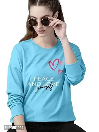 ONE X Soft Comfortable Winter Wear Printed Fleece Fabric Sweatshirt for Women-thumb0