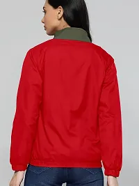 Stylish Polyester Colour blocked Jacket for Women-thumb1