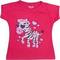 Stylish Fancy Multicoloured Cotton Blend Printed T-Shirts Combo For Kids Girls Pack Of 5-thumb4