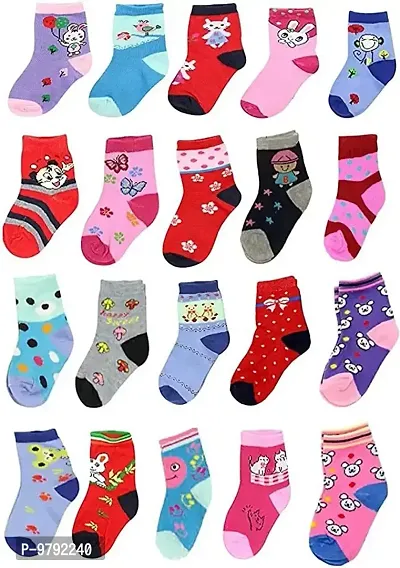 Stylish Fancy Multicoloured Wool Combo Socks For Kids Pack Of 12-thumb0