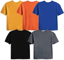 Stylish Fancy Multicoloured Cotton Blend Printed T-Shirts Combo For Kids Boys Pack Of 5-thumb1