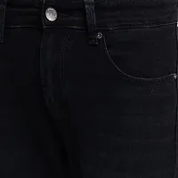 Stylish Black Denim Solid Mid-Rise Jeans For Men-thumb2