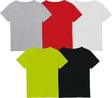 Stylish Fancy Multicoloured Cotton Blend Printed T-Shirts Combo For Kids Boys Pack Of 5-thumb1