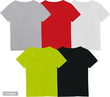 Stylish Fancy Multicoloured Cotton Blend Printed T-Shirts Combo For Kids Boys Pack Of 5-thumb2