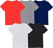Stylish Fancy Multicoloured Cotton Blend Printed T-Shirts Combo For Kids Boys  Girls Pack Of 5-thumb1