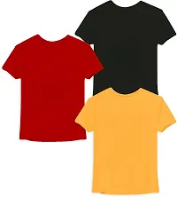 Stylish Fancy Multicoloured Cotton Blend Printed T-Shirts Combo For Kids Girls Pack Of 3-thumb1