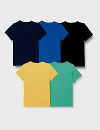 Stylish Multicoloured Cotton  Tees For Boys Pack Of 5-thumb1