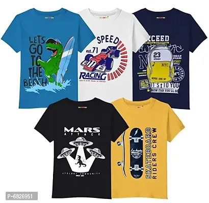 BOYS CASUAL ROUND NECK TSHIRT PACK OF 4